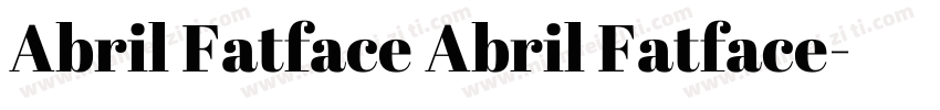 Abril Fatface Abril Fatface字体转换